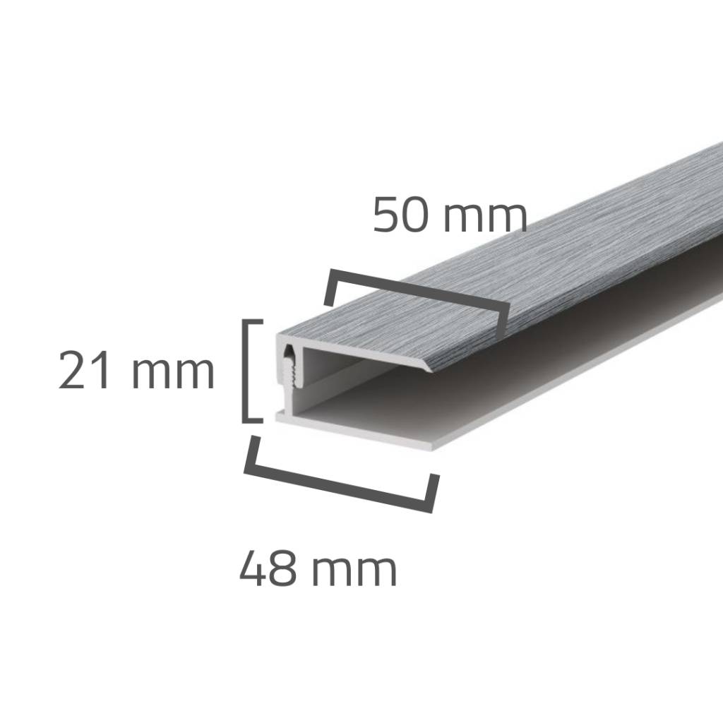 Panele elewacyjne fasadowe Solvo Listwa zakończeniowa Dąb Szary 2-cz FS-252, 3030888