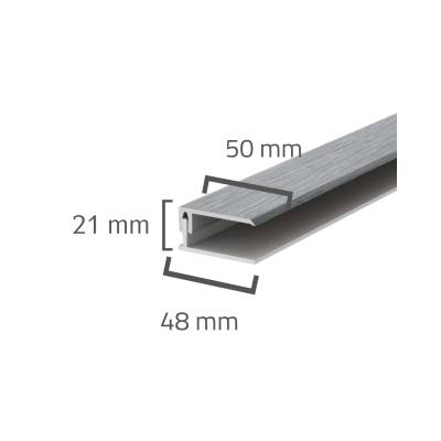 Panele elewacyjne fasadowe Solvo Listwa zakończeniowa Dąb Szary 2-cz FS-252, 3030888