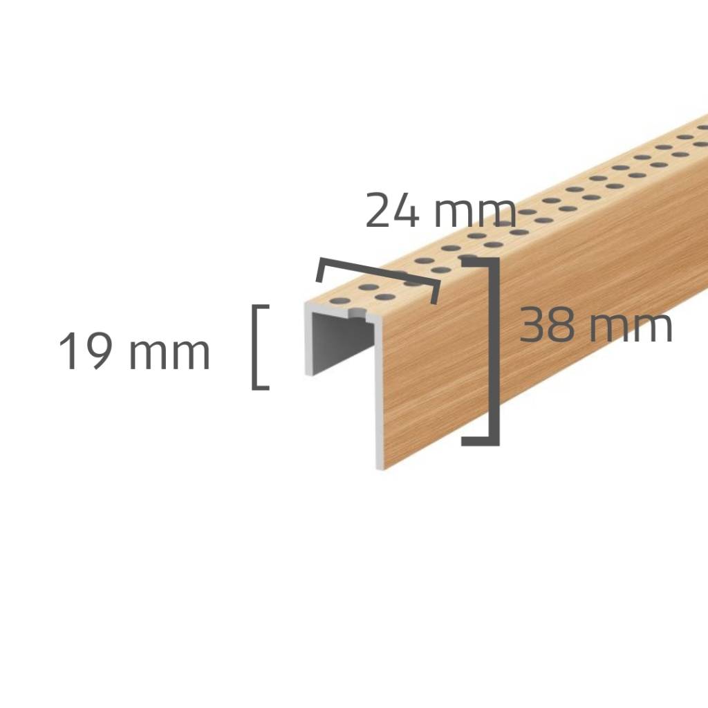 Panele elewacyjne fasadowe Solvo Listwa perforowana Cedr 1-cz FS-261, 3030897