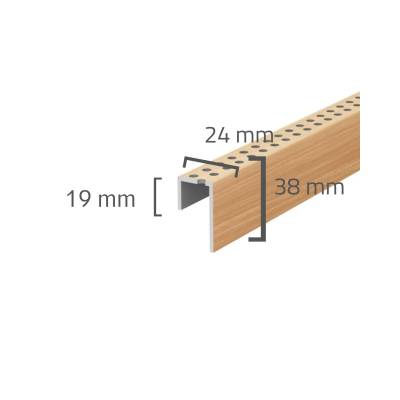 Panele elewacyjne fasadowe Solvo Listwa perforowana Cedr 1-cz FS-261, 3030897