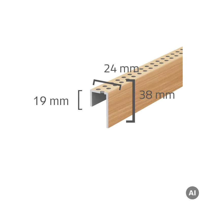 Panele elewacyjne fasadowe Solvo Listwa perforowana Cedr 1-c