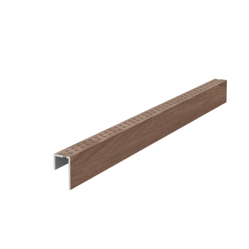 Panele elewacyjne fasadowe Solvo Listwa perforowana Dąb Czekoladowy 1-cz FS-261, 3030895