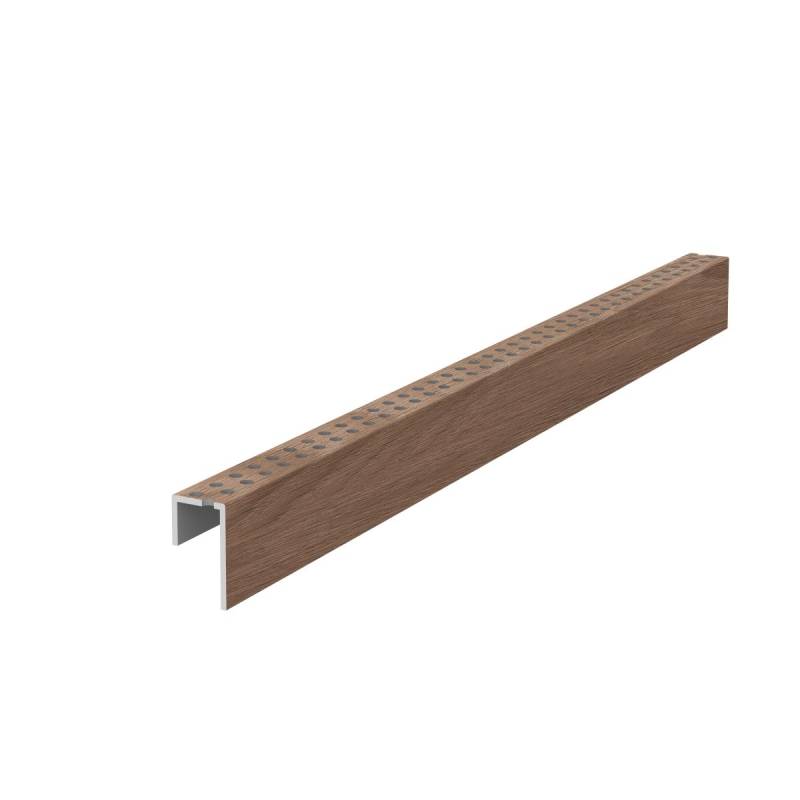 Panele elewacyjne fasadowe Solvo Listwa perforowana Dąb Czekoladowy 1-cz FS-261, 3030895