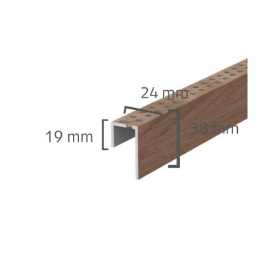 Panele elewacyjne fasadowe Solvo Listwa perforowana Dąb Czekoladowy 1-cz FS-261, 3030895