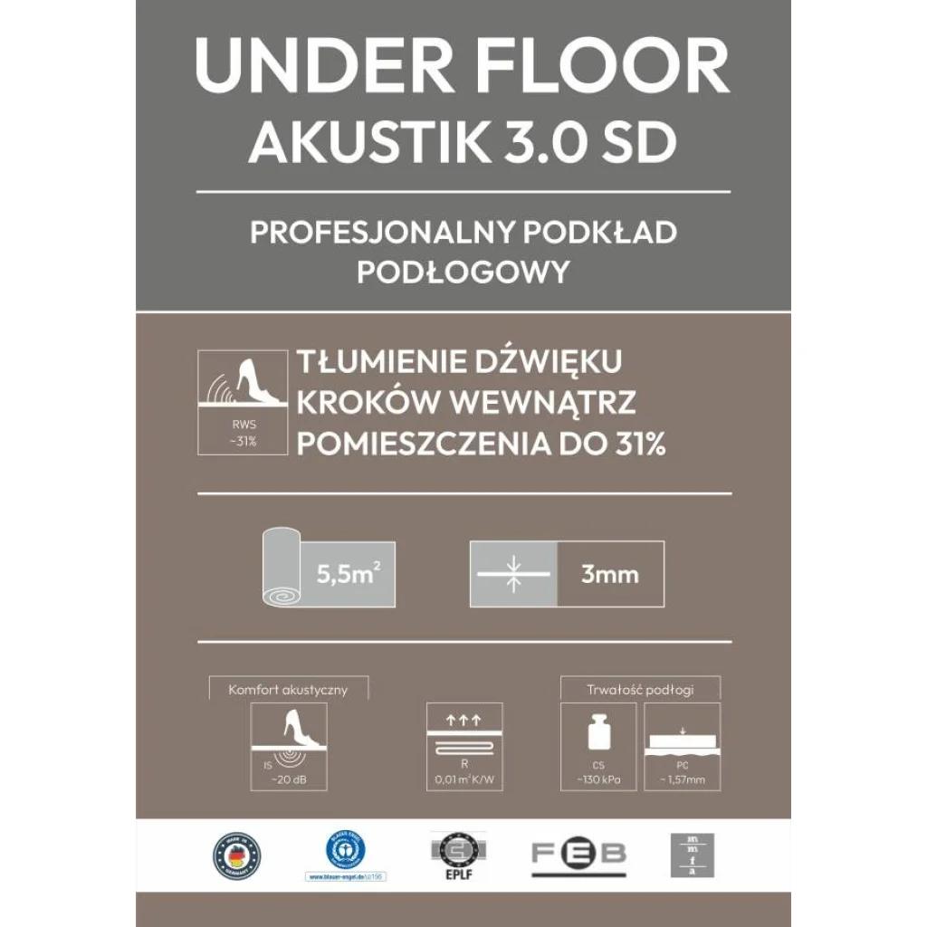 Podkład Under Floor Akustik 3.0 SD, 04-10-00868