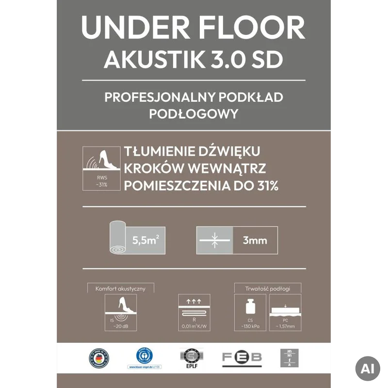 Podkład Under Floor Akustik 3.0 SD, 04-10-00868 - 2