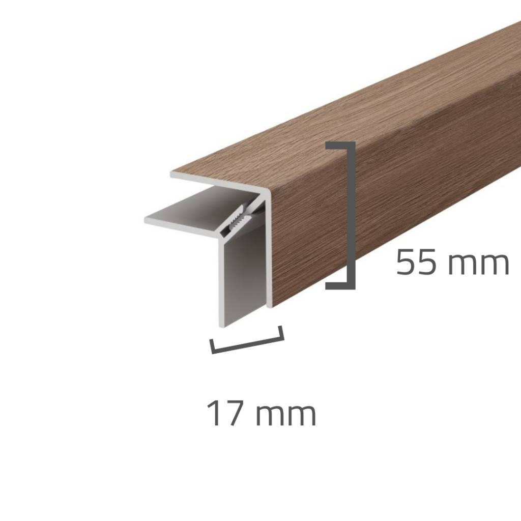 Panele elewacyjne fasadowe Solvo Listwa narożna zewnętrzna Dąb Czekoladowy 2-cz FS-222, 3030871