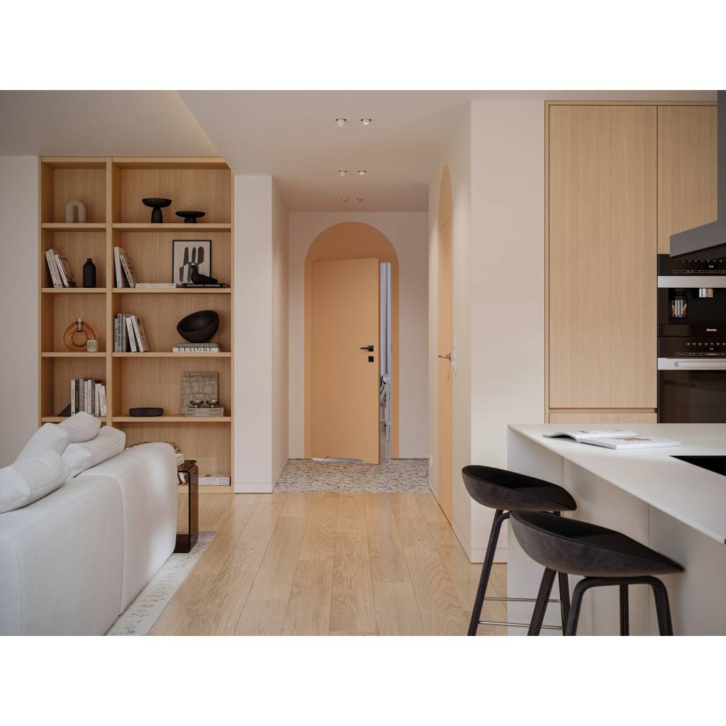 Zestaw Drzwi ukryte + Ościeżnica Porta HIDE WC Bezprzylgowe (otwierane na zewnątrz) Lewe 70cm płyta, SPA1110L07LBPWAOV0O000, OPA100LL070000AM300000