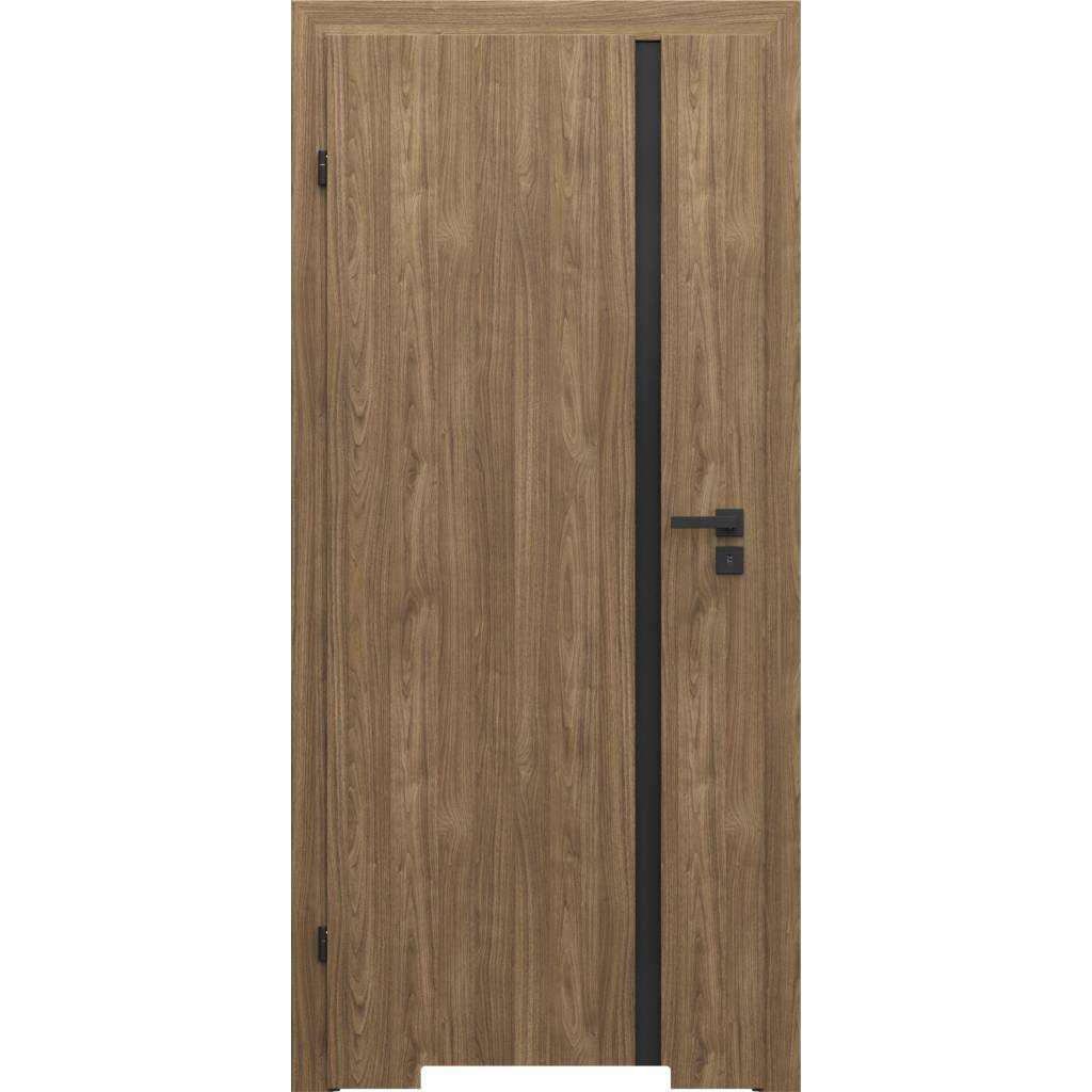 Zestaw Drzwi + Ościeżnica Porta Focus 4.A z czarną szybą WC 95-135 Dąb Catania Przylgowe (otwierane na zewnątrz) Lewe 80cm plaster miodu, SPWG4A0L08DDTWSB2KHB00, OPWP6B0L08DDT0SZ260000