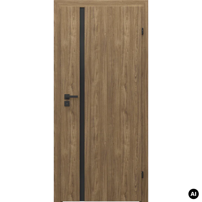 Zestaw Drzwi + Ościeżnica Porta Focus 4.A z czarną szybą
