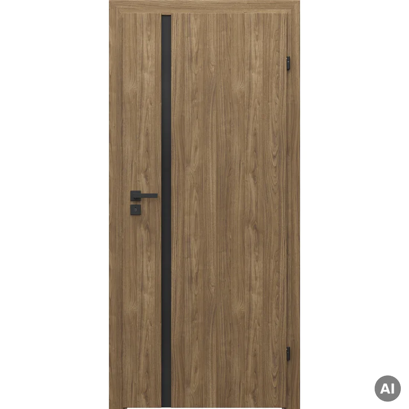 Zestaw Drzwi + Ościeżnica Porta Focus 4.A z czarną szybą