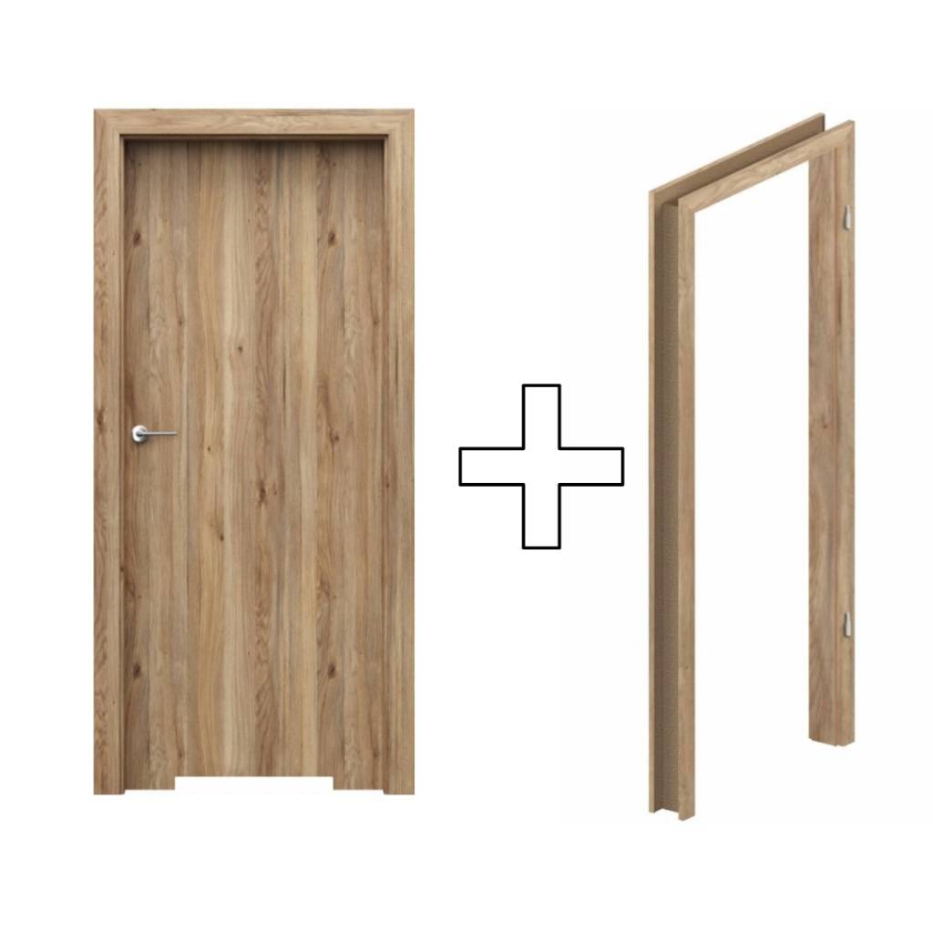 Zestaw Drzwi + Ościeżnica Porta Decor model P WC 95-135 Dąb Catania Przylgowe (otwierane na zewnątrz) Prawe 80cm plaster miodu, SPWP0P0P08DDTWSB2AH000, OPWP6D0P08DDT0SZ260000