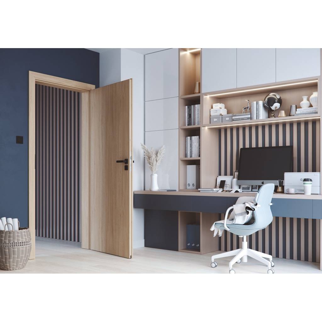 Zestaw Drzwi + Ościeżnica Porta Decor model P WC 95-135 Dąb Catania Przylgowe (otwierane na zewnątrz) Prawe 80cm plaster miodu, SPWP0P0P08DDTWSB2AH000, OPWP6D0P08DDT0SZ260000