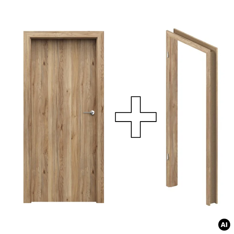 Zestaw Drzwi + Ościeżnica Porta Decor model P 95-135 Dąb