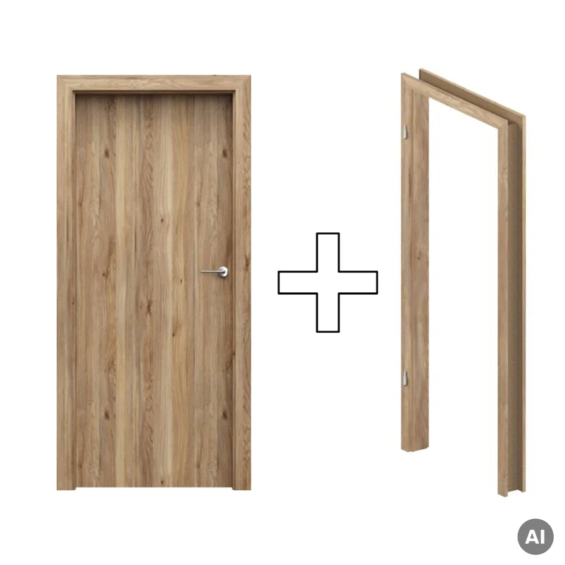 Zestaw Drzwi + Ościeżnica Porta Decor model P 95-135 Dąb