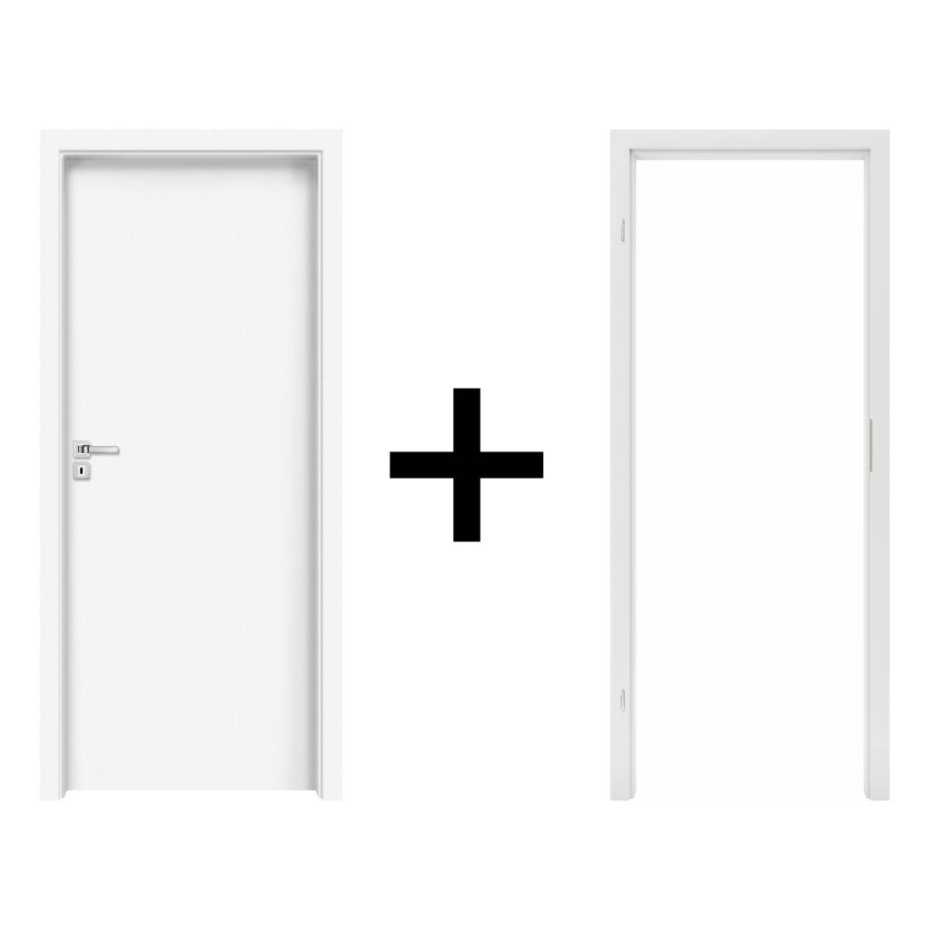 Komplet drzwi + Ościeżnica regulowana 95-114 Norma Decor 1 prawe 80cm Zawias motylkowy bezprzylgowe, 100073569, 100073608