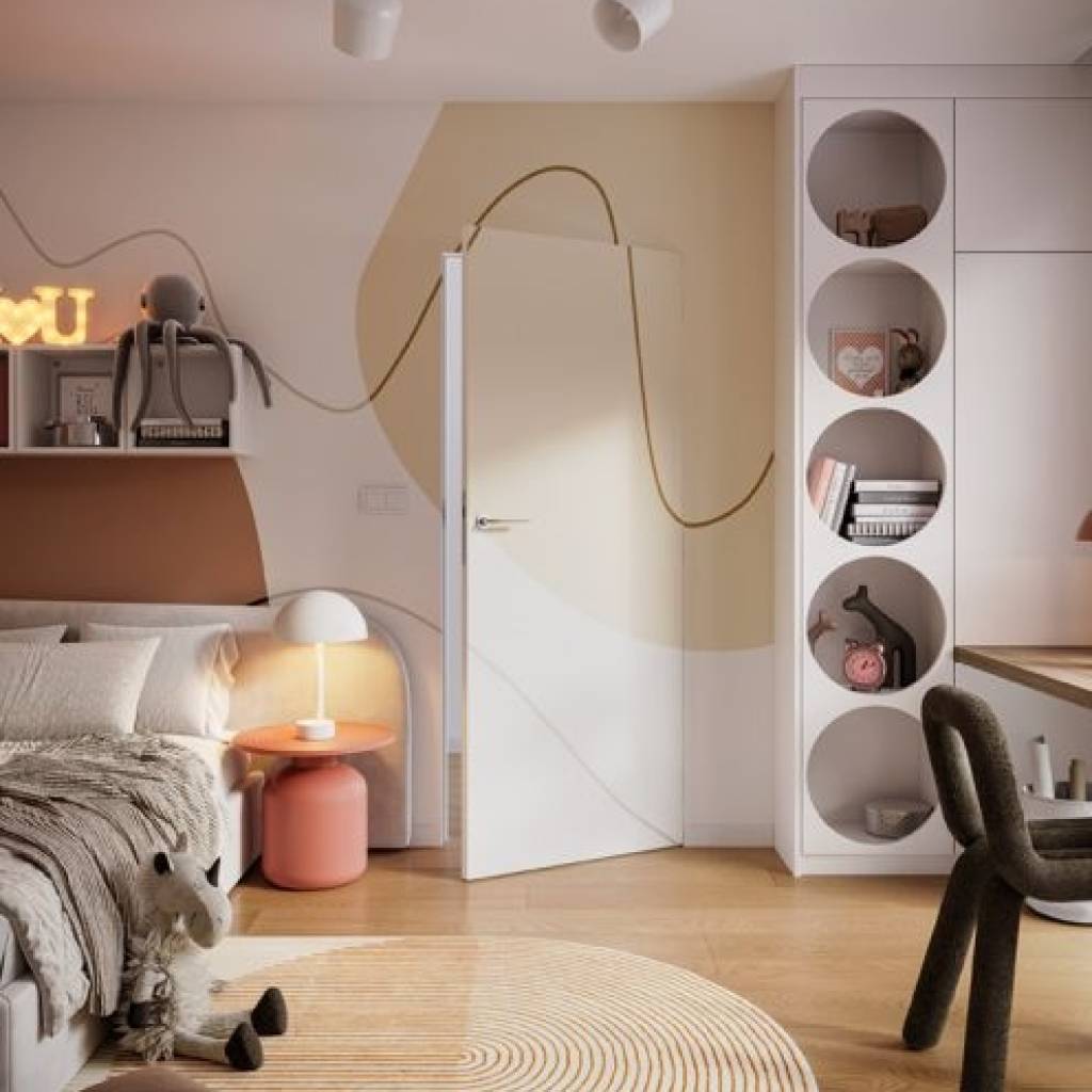Zestaw Drzwi ukryte + Ościeżnica Porta HIDE Bezprzylgowe (otwierane na zewnątrz) Prawe 80cm plaster miodu, SPA1110P08LBP0AKU0H000, OPA100LP080000AM200000