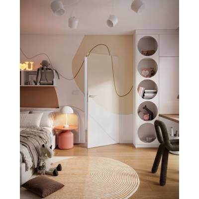 Zestaw Drzwi ukryte + Ościeżnica Porta HIDE Bezprzylgowe (otwierane na zewnątrz) Prawe 80cm plaster miodu, SPA1110P08LBP0AKU0H000, OPA100LP080000AM200000