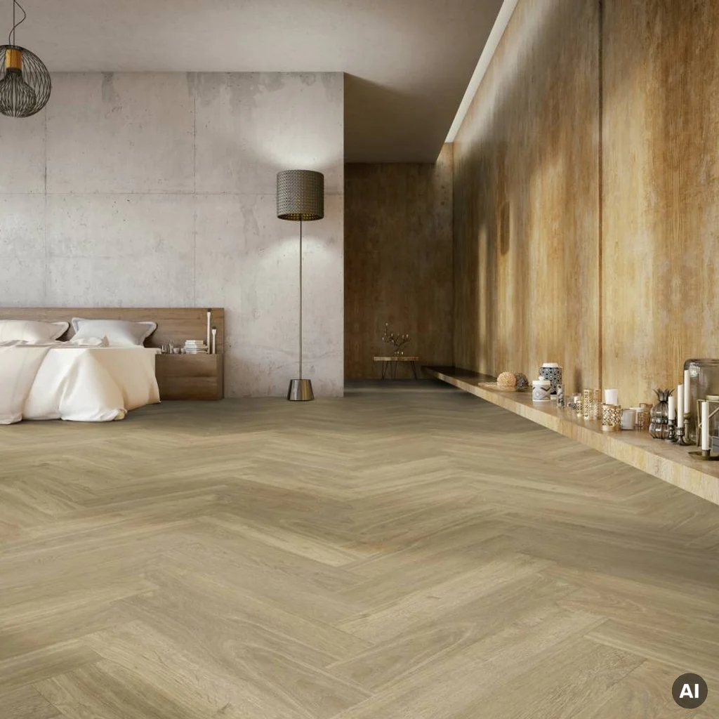 Panele winylowe samoprzylepne z podkładem Jodełka Madera Natural 3.5 mm Klasa 32, 39921615