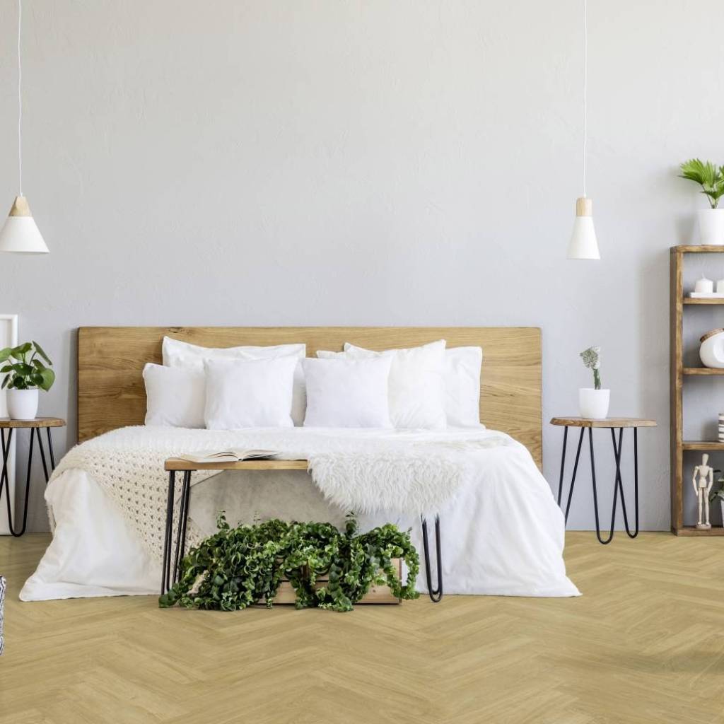Podłoga winylowa Jodełka samoprzylepna ze zintegrowanym podkładem Madera Miel 1616 Klasa 32 3.5 mm, 39921616