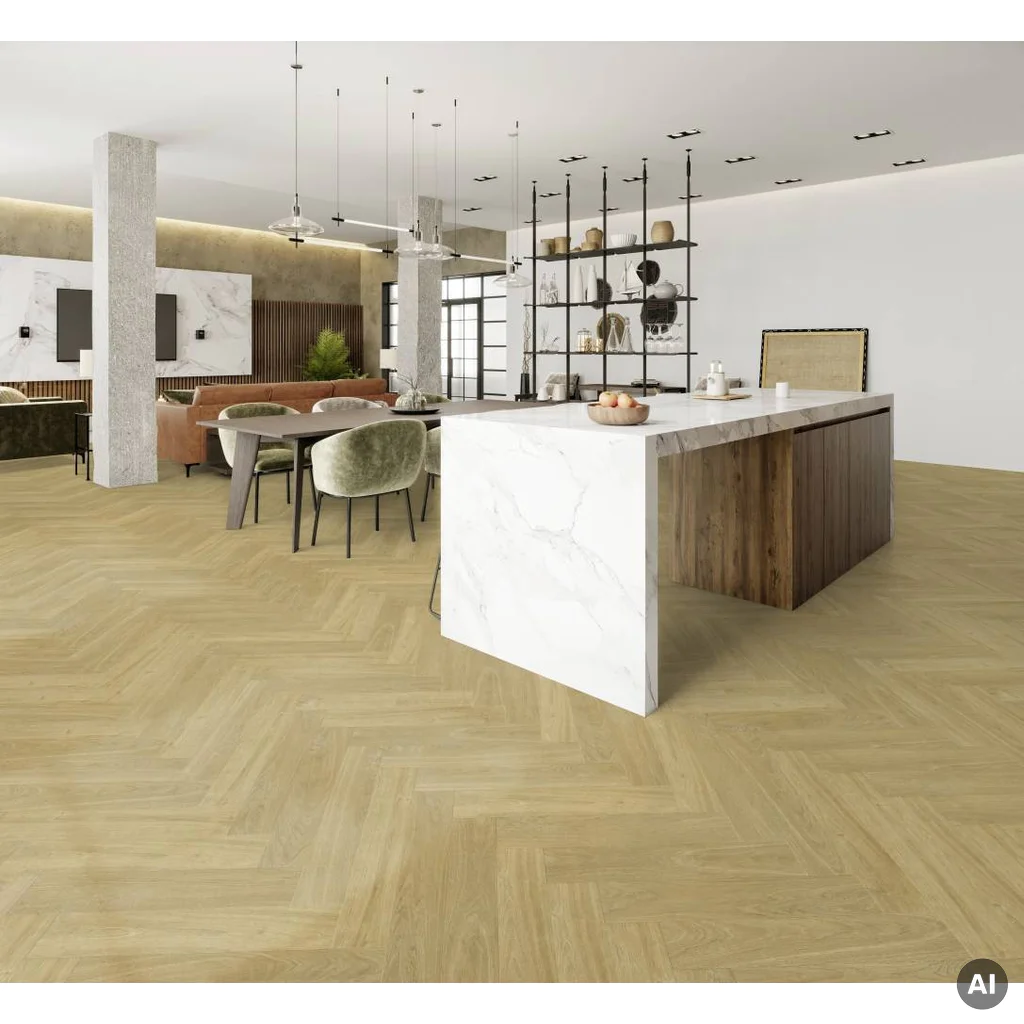 Panele winylowe samoprzylepne z podkładem Jodełka Madera Miel 3.5 mm Klasa 32, 39921616