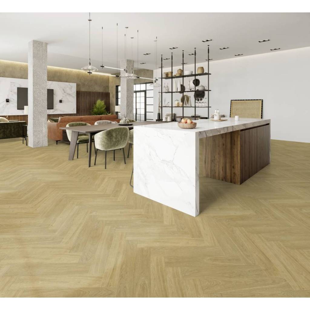 Podłoga winylowa Jodełka samoprzylepna ze zintegrowanym podkładem Madera Miel 1616 Klasa 32 3.5 mm, 39921616