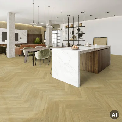 Panele winylowe samoprzylepne z podkładem Jodełka Madera Miel 3.5 mm Klasa 32, 39921616