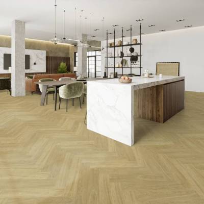 Podłoga winylowa Jodełka samoprzylepna ze zintegrowanym podkładem Madera Miel 1616 Klasa 32 3.5 mm, 39921616