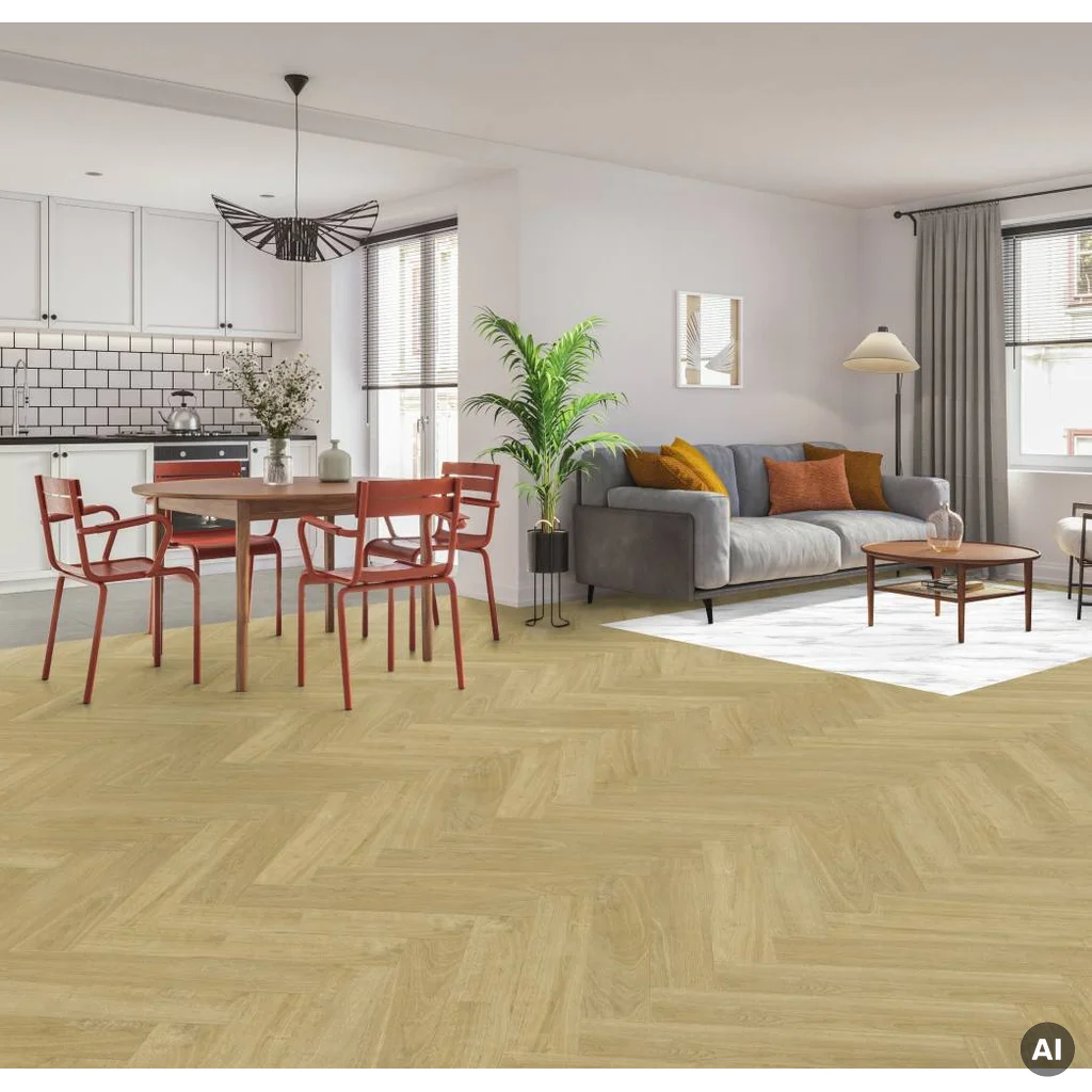 Panele winylowe samoprzylepne z podkładem Jodełka Madera Miel 3.5 mm Klasa 32, 39921616
