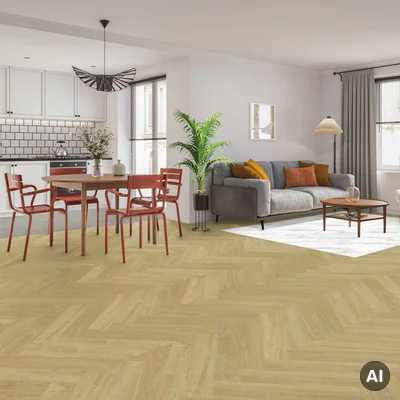Panele winylowe samoprzylepne z podkładem Jodełka Madera Miel 3.5 mm Klasa 32, 39921616