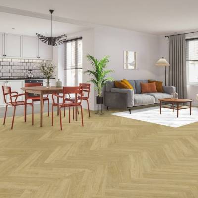 Podłoga winylowa Jodełka samoprzylepna ze zintegrowanym podkładem Madera Miel 1616 Klasa 32 3.5 mm, 39921616