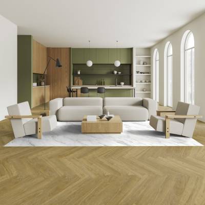 Panele winylowe Jodełka samoprzylepne ze zintegrowanym Madera Castano 1617 Klasa 32 3.5 mm, 39921617
