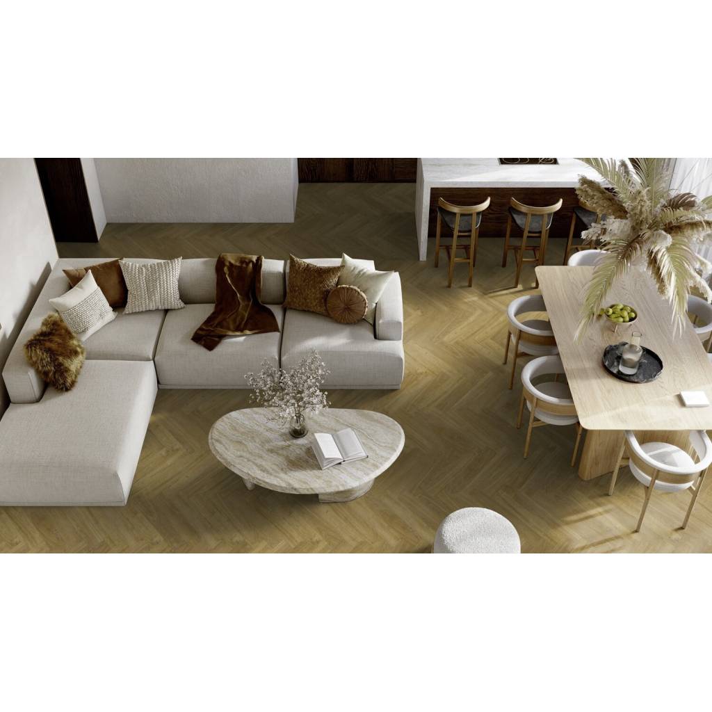 Panele winylowe Jodełka samoprzylepne ze zintegrowanym podkładem Madera Castano 1617 Klasa 32 3.5 mm, 39921617
