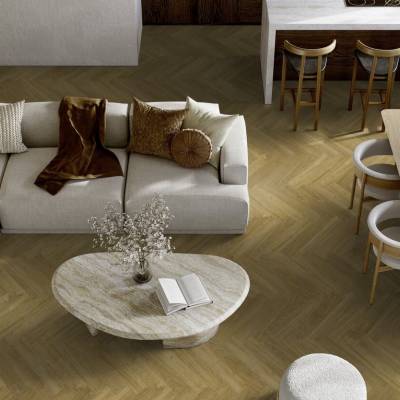 Panele winylowe Jodełka samoprzylepne ze zintegrowanym Madera Castano 1617 Klasa 32 3.5 mm, 39921617