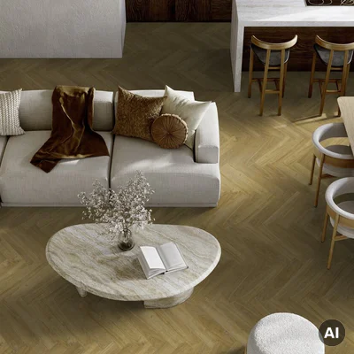 Panele winylowe samoprzylepne z podkładem Jodełka Madera Castano 3.5 mm Klasa 32, 39921617