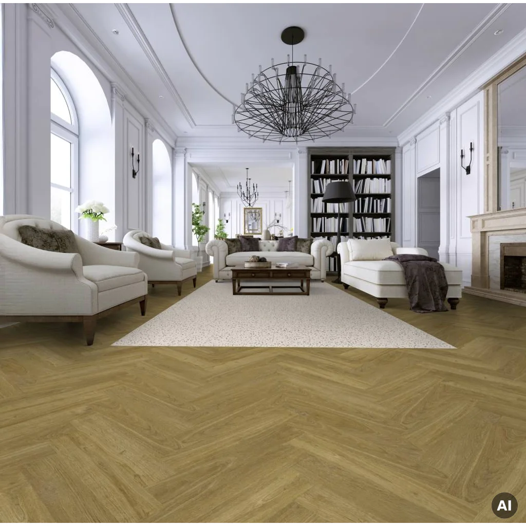 Panele winylowe samoprzylepne z podkładem Jodełka Madera Castano 3.5 mm Klasa 32, 39921617