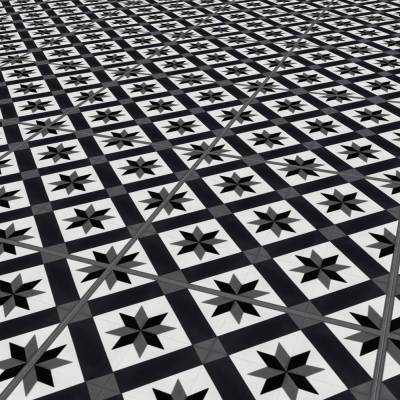 Panele winylowe samoprzylepne ze zintegrowanym podkładem Cordoba Black 1034  Klasa 32 3.5 mm, 39931034