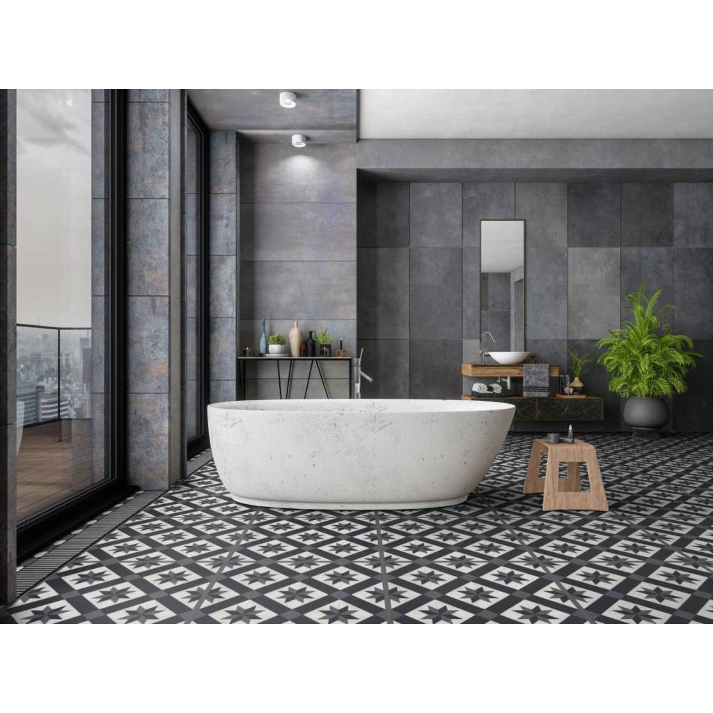 Panele winylowe samoprzylepne ze zintegrowanym podkładem Cordoba Black 1034  Klasa 32 3.5 mm, 39931034