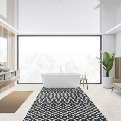 Panele winylowe samoprzylepne ze zintegrowanym podkładem Cordoba Black 1034  Klasa 32 3.5 mm, 39931034
