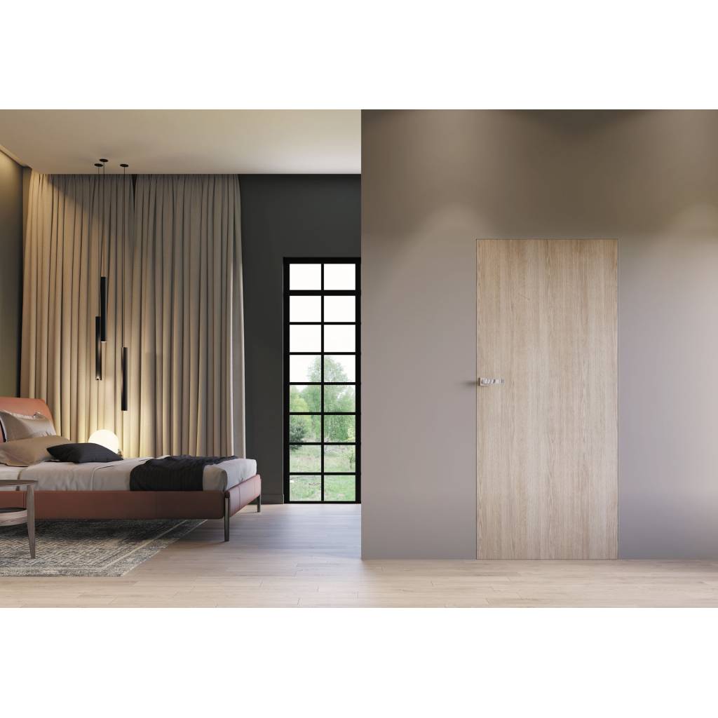 Zestaw Drzwi ukryte + Ościeżnica Sara Eco 2 bezprzylgowe (otwierane na zewnątrz) Prawe 80 cm płyta, 5901316049873, 400010426