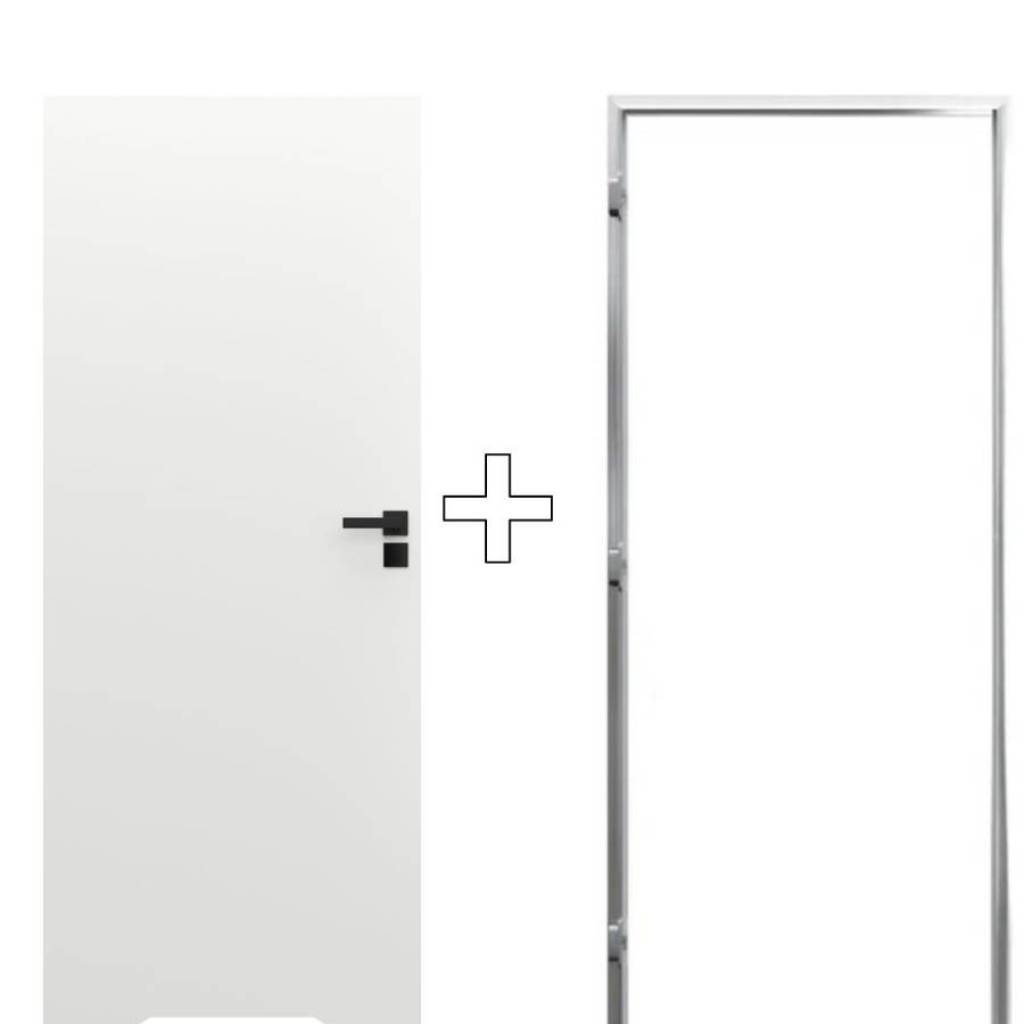 Zestaw Drzwi ukryte + Ościeżnica Sara Eco 2 WC odwrotna przylga (otwierane do wewnątrz) Prawe 80 cm płyta, DRE 400010394, DRE 400010422