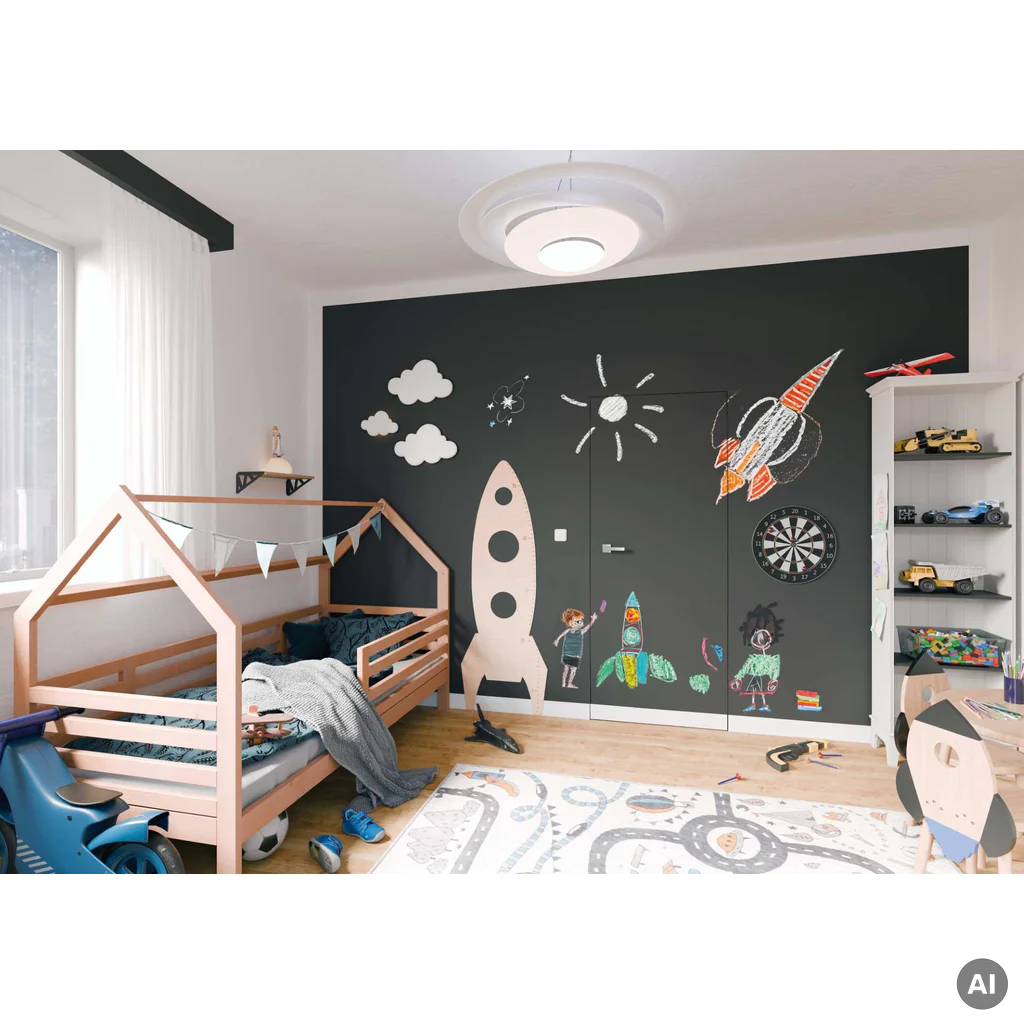 Zestaw Drzwi ukryte + Ościeżnica Sara Eco 2 WC odwrotna przylga (otwierane do wewnątrz) Lewe 80 cm płyta, DRE 400010393, 400010420