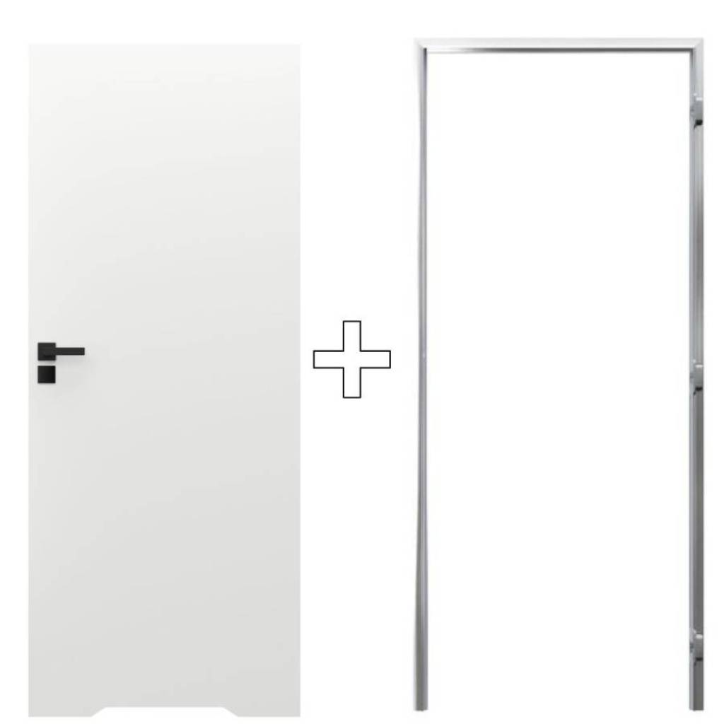 Zestaw Drzwi ukryte + Ościeżnica biała Sara Eco 2 WC odwrotna przylga (otwierane do wewnątrz) Lewe 80 cm płyta, DRE 400010393, 5901316110627