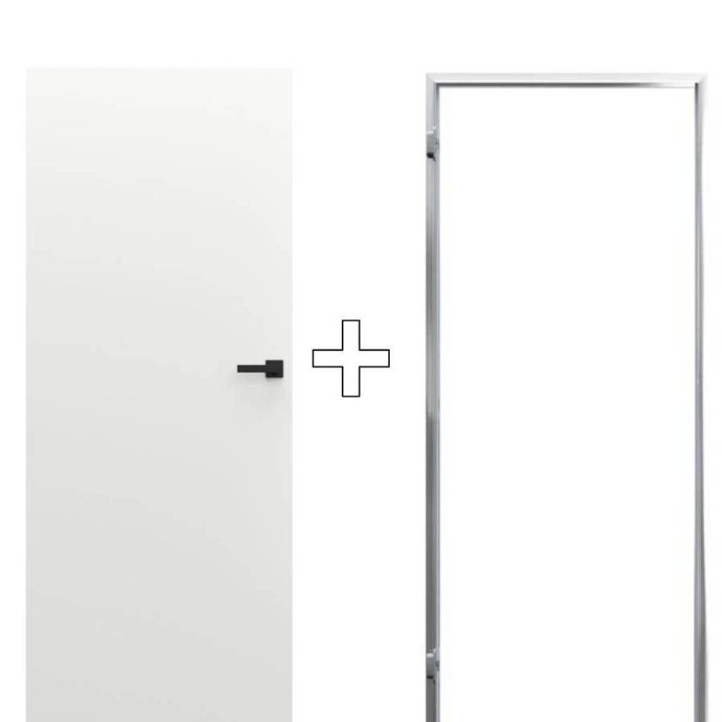 Zestaw Drzwi ukryte + Ościeżnica Sara Eco 2 bezprzylgowe (otwierane na zewnątrz) Lewe 80 cm plaster miodu, DRE 400010027, DRE 400010423