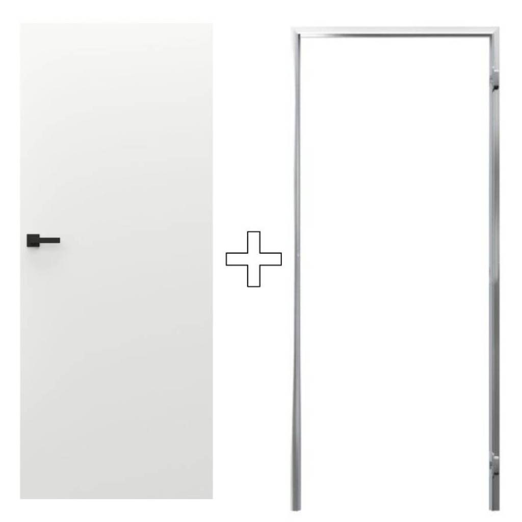 Zestaw Drzwi ukryte + Ościeżnica Sara Eco 2 bezprzylgowe (otwierane na zewnątrz) Prawe 80 cm plaster miodu, DRE 400010028, DRE 400010425