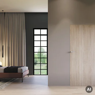 Zestaw Drzwi ukryte + Ościeżnica Sara Eco 2 odwrotna przylga (otwierane do wewnątrz) Lewe 80 cm plaster miodu, DRE 400010023, DRE 400010419