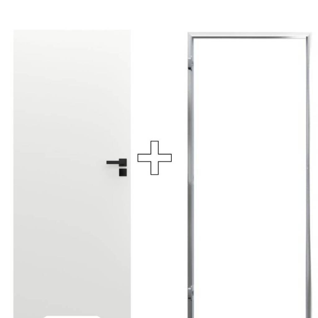 Zestaw Drzwi ukryte + Ościeżnica biała Sara Eco 2 WC bezprzylgowe (otwierane na zewnątrz) Lewe 80 cm plaster miodu, DRE 400010029, 5901316110658