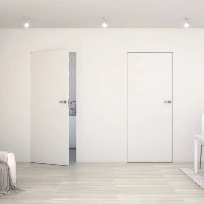 Zestaw Drzwi ukryte + Ościeżnica biała Sara Eco 2 WC bezp