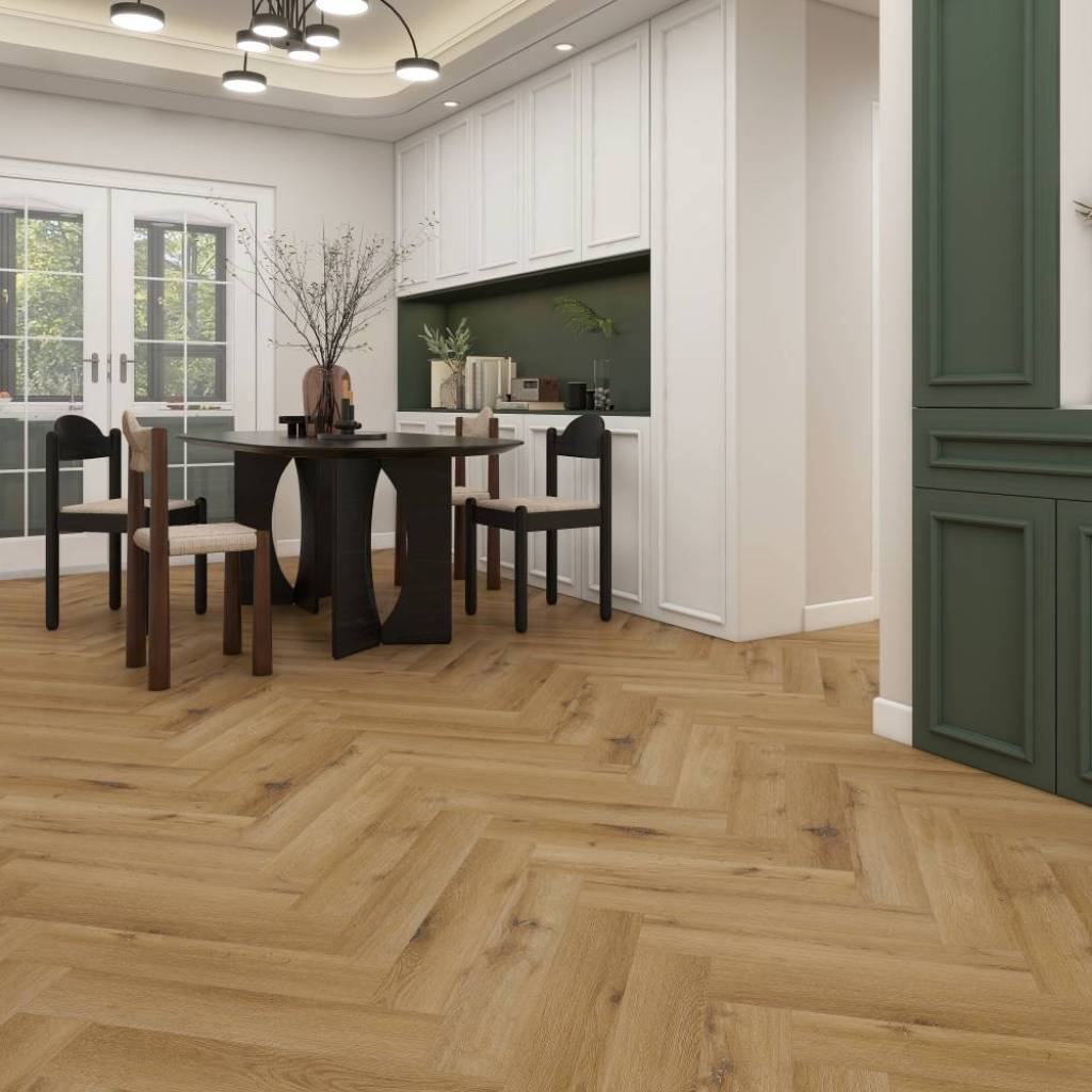 Panele winylowe SPC ze zintegrowanym podkładem Jodełka Emperor PAN000347 Klasa 32 5 mm