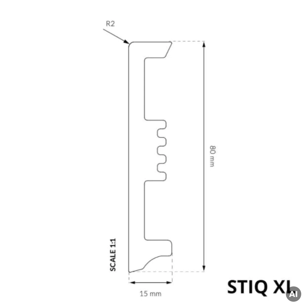 Listwa przypodłogowa STIQ XL Oliwka, 5905167884270